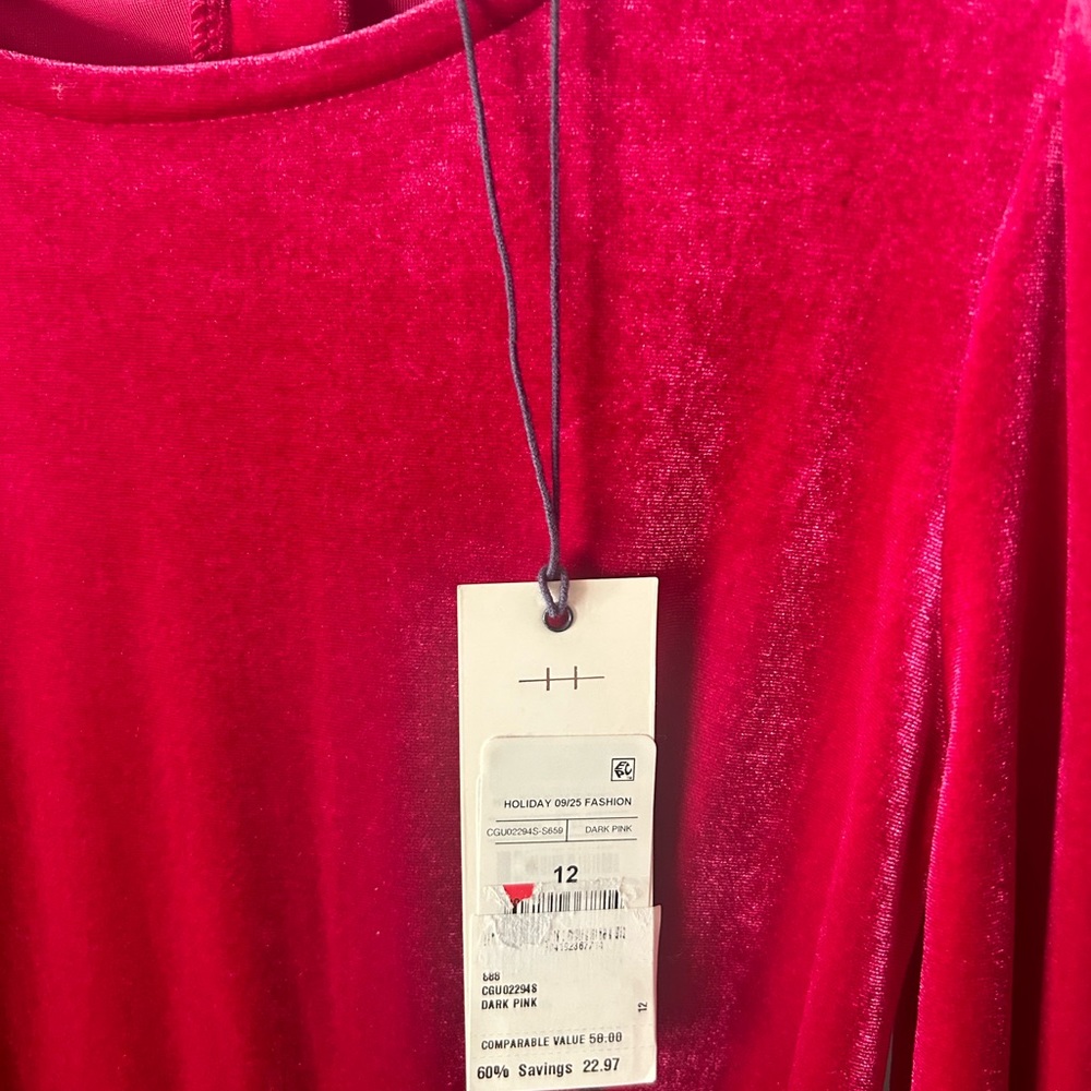 Logan Velour Wrap Dress Sz 12 - Picture 4 of 7